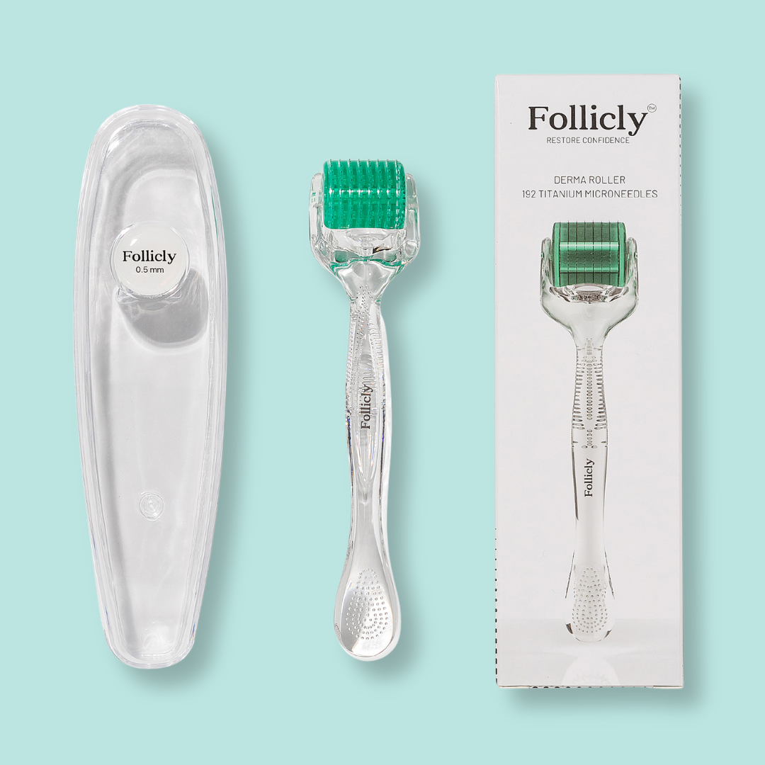 Follicly® Derma Roller – 192 Microagujas de Titanio Auténticas