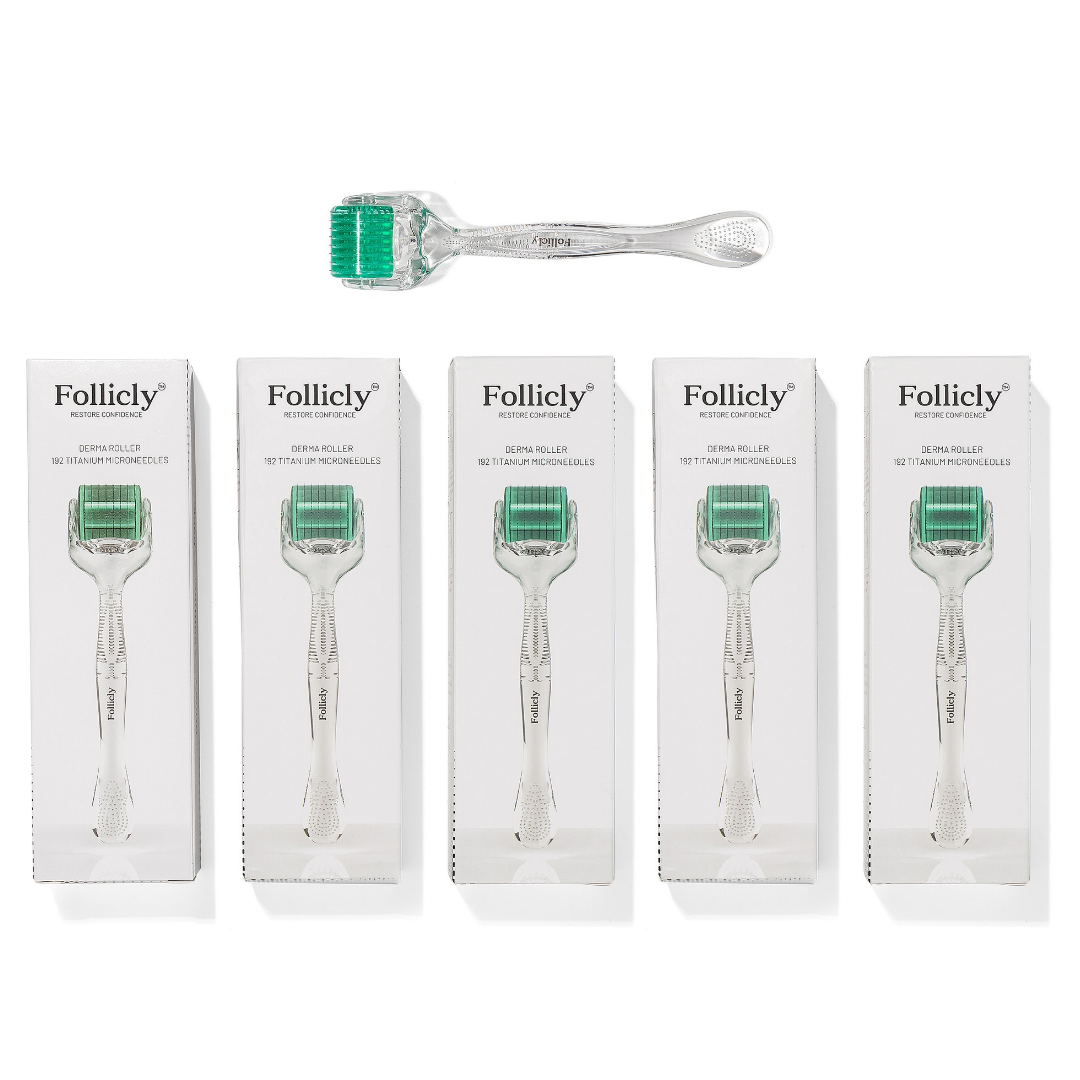Follicly® Derma Roller – 192 Microagujas de Titanio Auténticas
