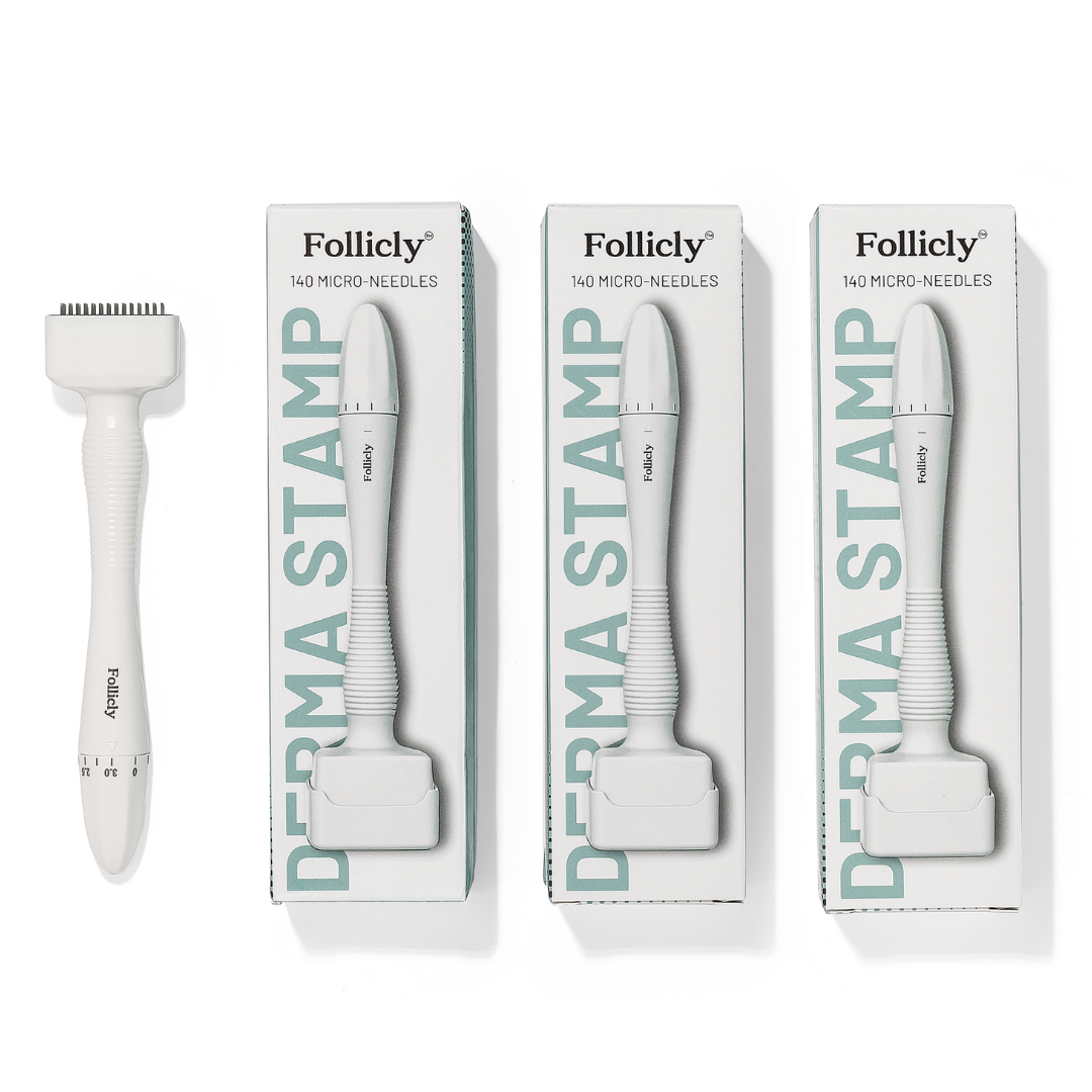 Follicly® Derma Stamp – 140 Microagujas de Titanio Ajustables