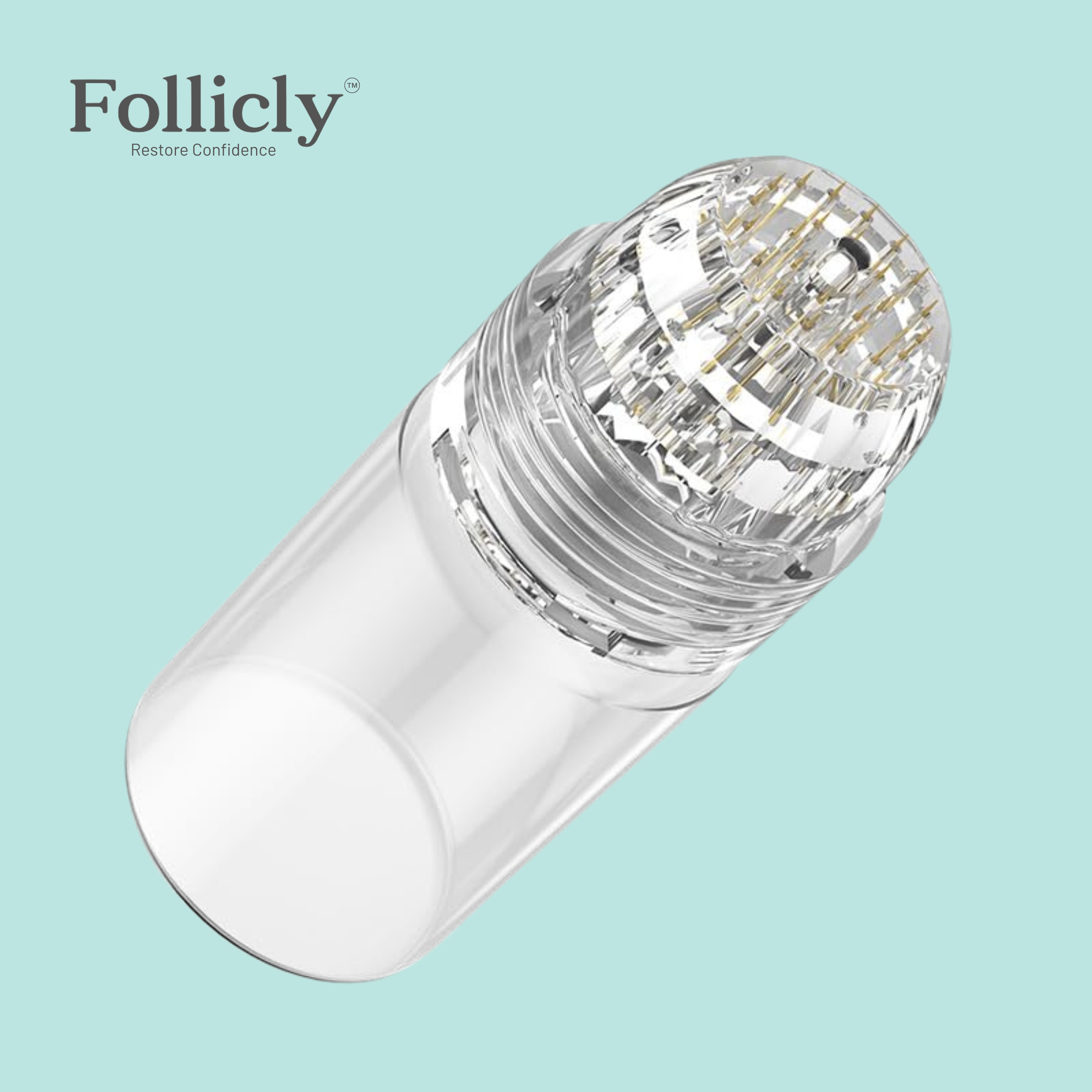 Follicly® Aplicador de sérum - agujas de titanio para microinfusión